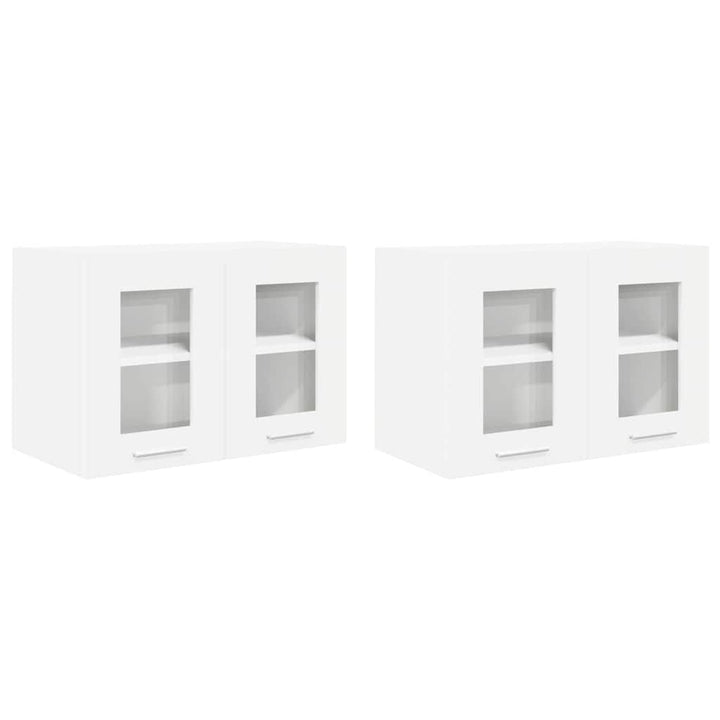 Hængeskab med dør 2 pcs Hvid 60 x 31 x 40 cm Konstrueret træ