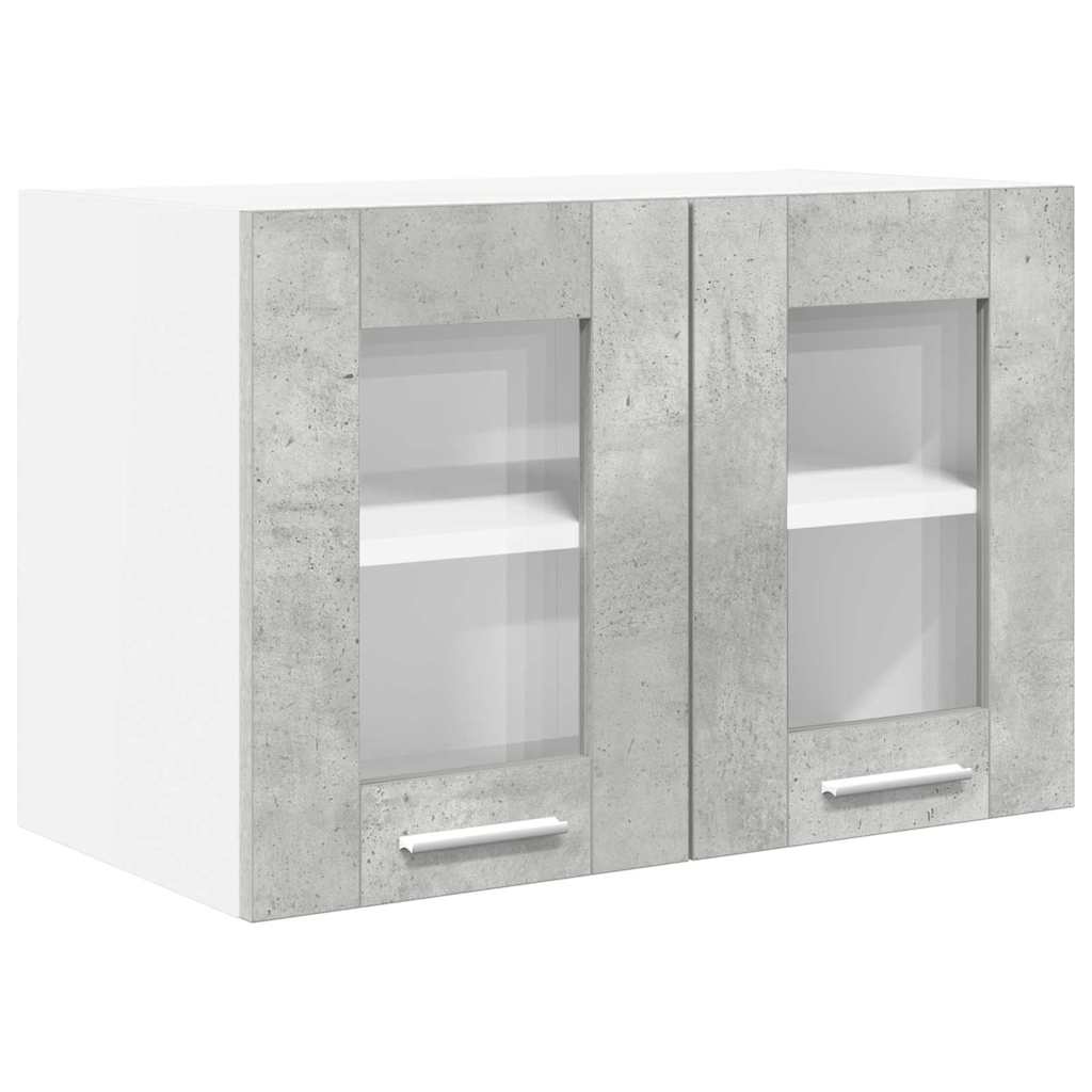 Hængeskab 2 pcs Beton Grå 60 x 31 x 40 cm Konstrueret træ