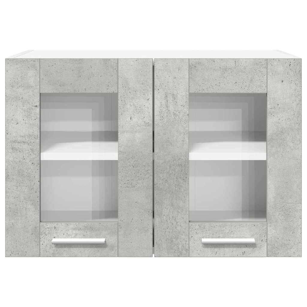 Hængeskab 2 pcs Beton Grå 60 x 31 x 40 cm Konstrueret træ