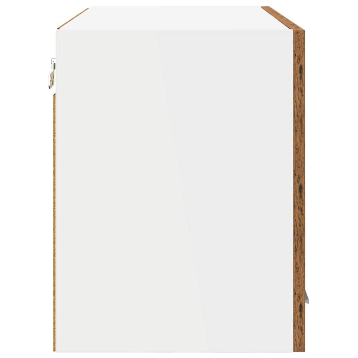 Hængeskab med dør Gammelt træ 60 x 31 x 40 cm Konstrueret træ