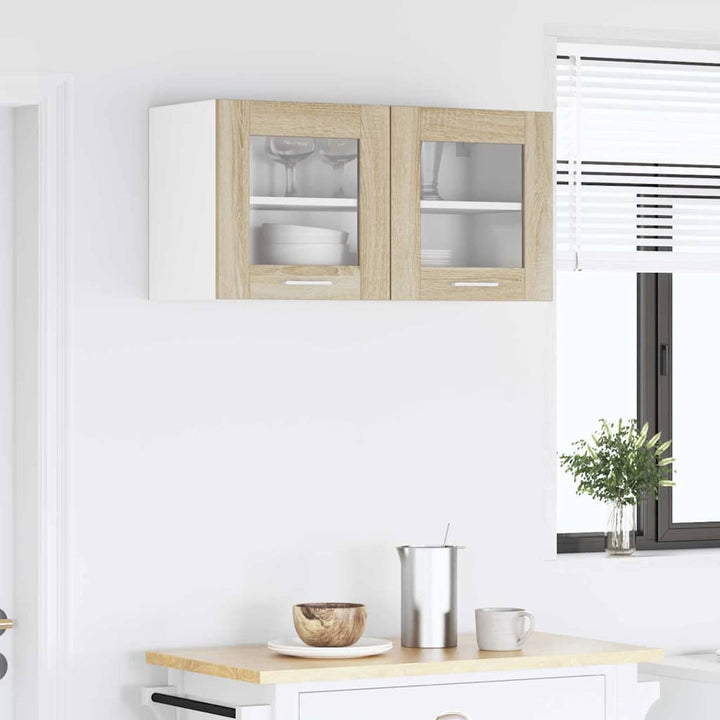 Hængeskab Sonoma Eg og Hvid 80 x 31 x 40 cm Konstrueret træ