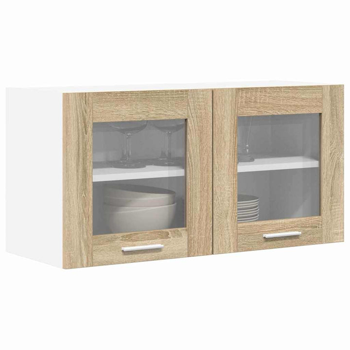 Hængeskab Sonoma Eg og Hvid 80 x 31 x 40 cm Konstrueret træ
