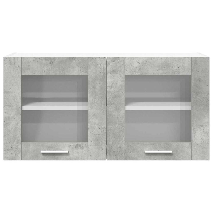 Hængeskab Beton grå og hvid 80 x 31 x 40 cm Konstrueret træ