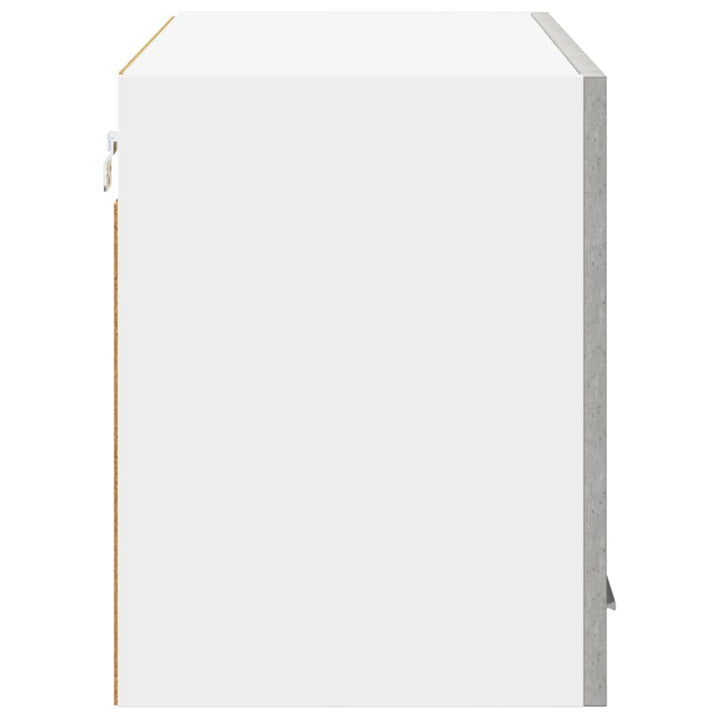Hængeskab Beton grå og hvid 80 x 31 x 40 cm Konstrueret træ