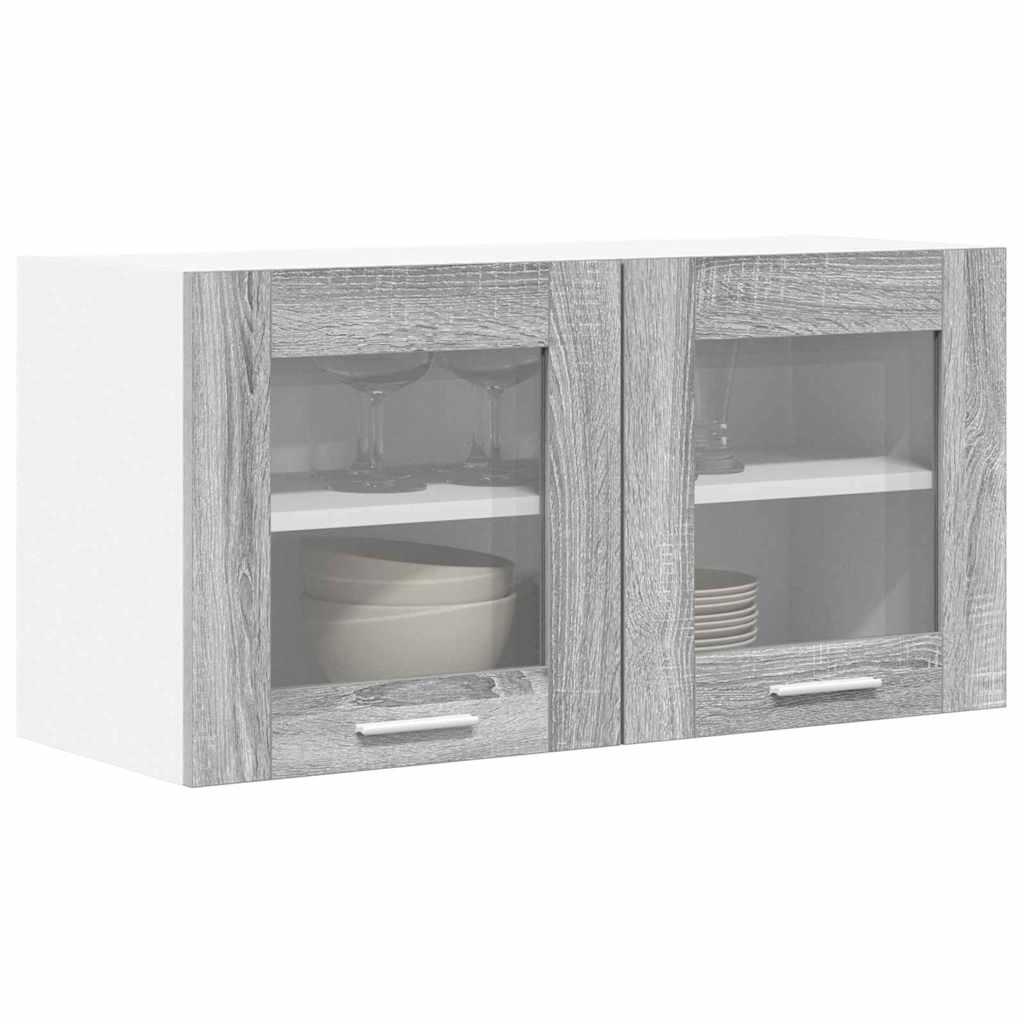 Hængeskab Grå Sonoma og Hvid 80 x 31 x 40 cm Konstrueret træ