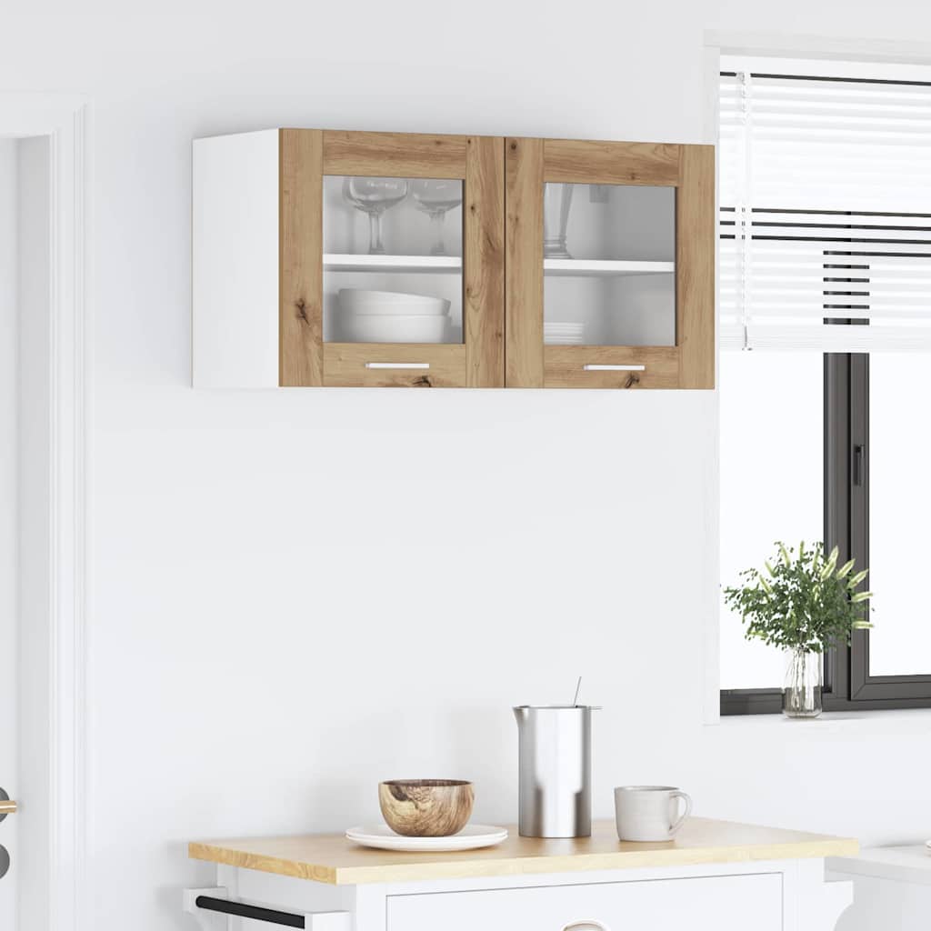 Hængeskab Artisan eg og hvid 80 x 31 x 40 cm Konstrueret træ