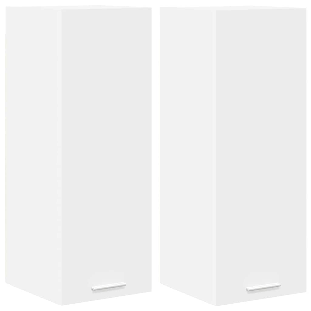 Hængeskab med dør 2 pcs Hvid 30 x 31 x 80 cm Konstrueret træ