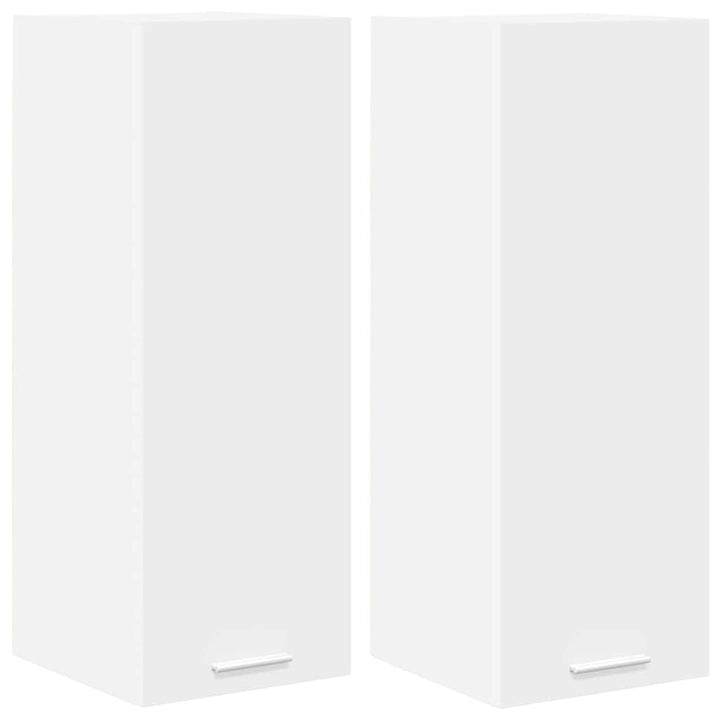 Hængeskab med dør 2 pcs Hvid 30 x 31 x 80 cm Konstrueret træ