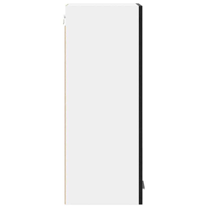 Hængeskab Sort Eg og Hvid 30 x 31 x 80 cm Konstrueret træ