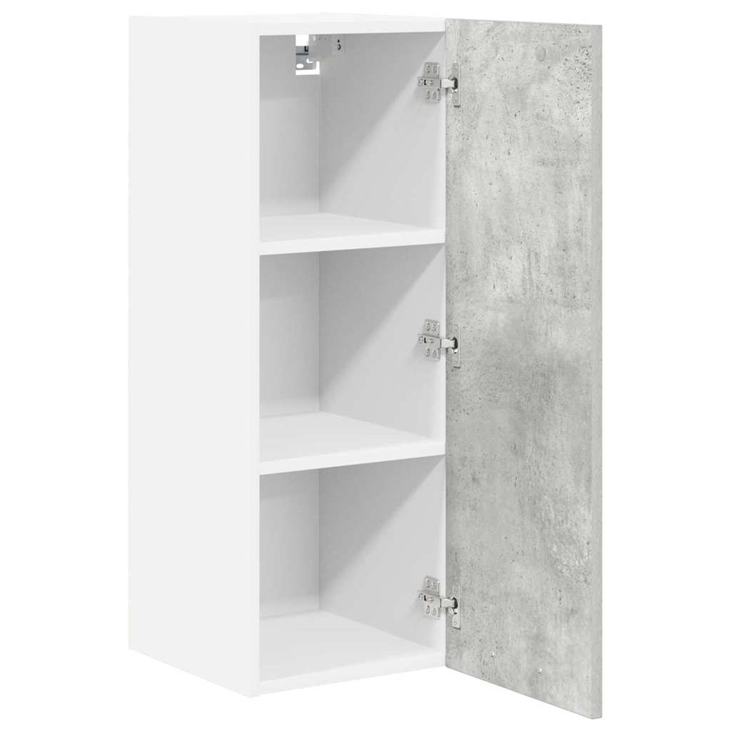 Hængeskab Beton grå og hvid 30 x 31 x 80 cm Konstrueret træ