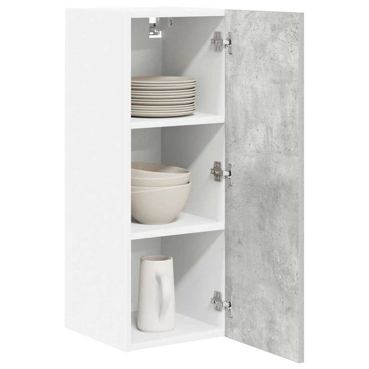 Hængeskab Beton grå og hvid 30 x 31 x 80 cm Konstrueret træ