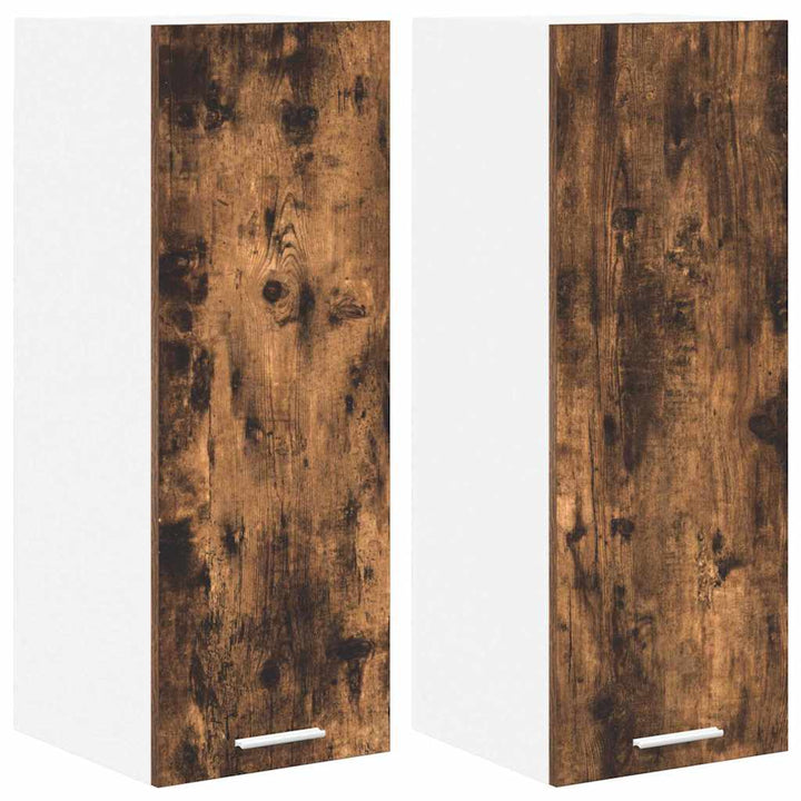 Hængeskab med dør Riga 2 pcs Røget Eg og Hvid 30 x 31 x 80 cm