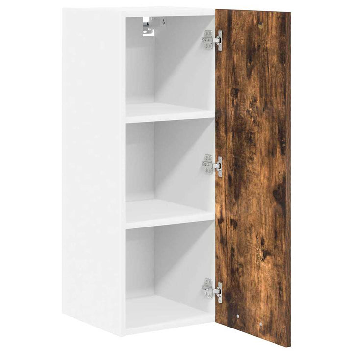 Hængeskab med dør Riga 2 pcs Røget Eg og Hvid 30 x 31 x 80 cm