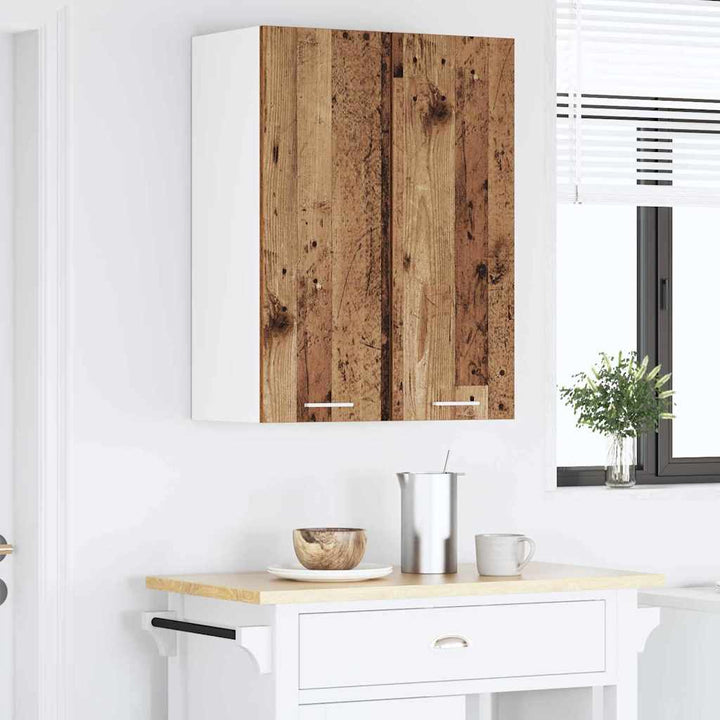 Hængeskab Gammelt træ og Hvid 30 x 31 x 80 cm Konstrueret træ