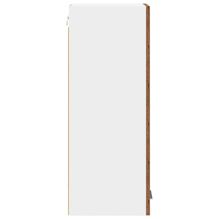 Hængeskab med dør 2 pcs Gammelt træ og Hvid 30 x 31 x 80 cm