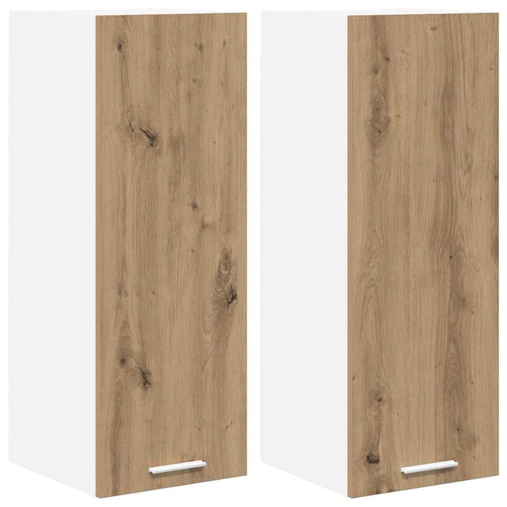 Hængeskab med dør 2 pcs Artisan eg og hvid 30 x 31 x 80 cm