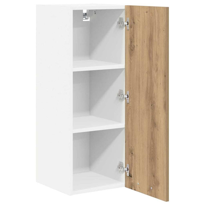 Hængeskab med dør 2 pcs Artisan eg og hvid 30 x 31 x 80 cm