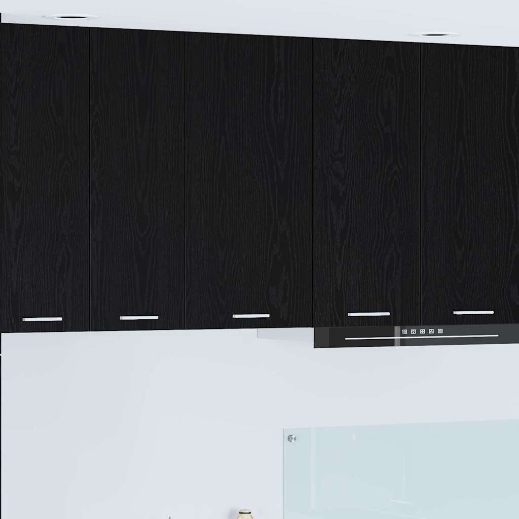 Hængeskab Riga Sort Eg og Hvid 40 x 31 x 80 cm Konstrueret træ