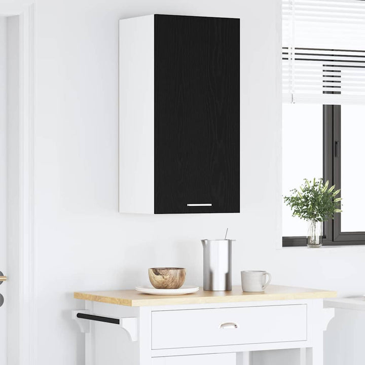 Hængeskab Riga Sort Eg og Hvid 40 x 31 x 80 cm Konstrueret træ