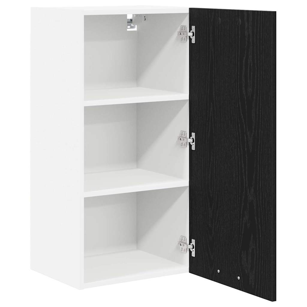 Hængeskab Riga Sort Eg og Hvid 40 x 31 x 80 cm Konstrueret træ