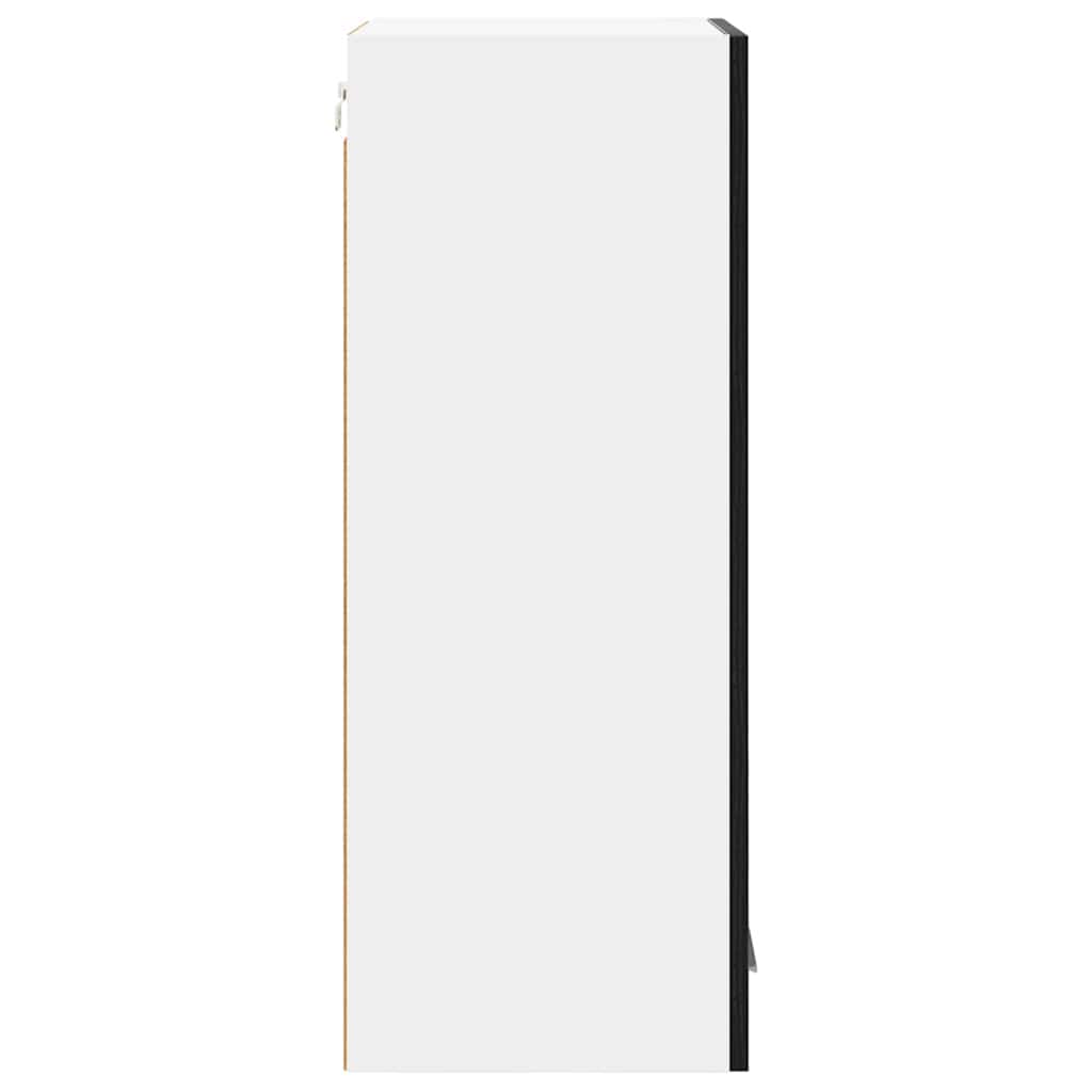 Hængeskab Riga Sort Eg og Hvid 40 x 31 x 80 cm Konstrueret træ