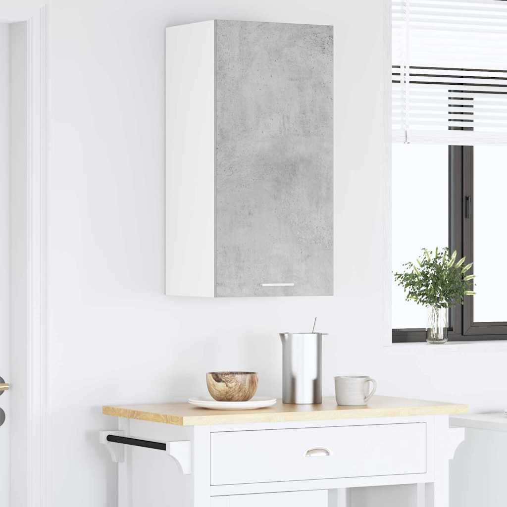 Hængeskab Beton grå og hvid 40 x 31 x 80 cm Konstrueret træ