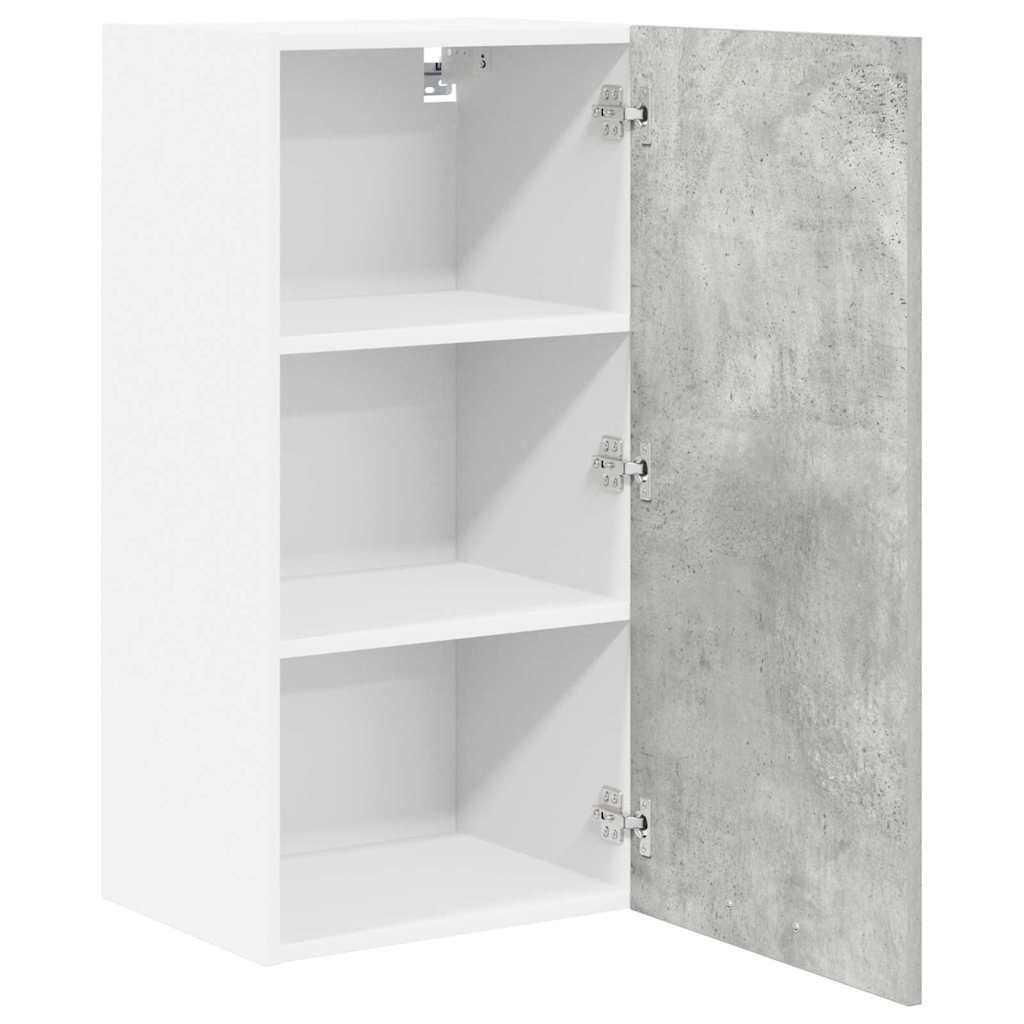 Hængeskab Beton grå og hvid 40 x 31 x 80 cm Konstrueret træ