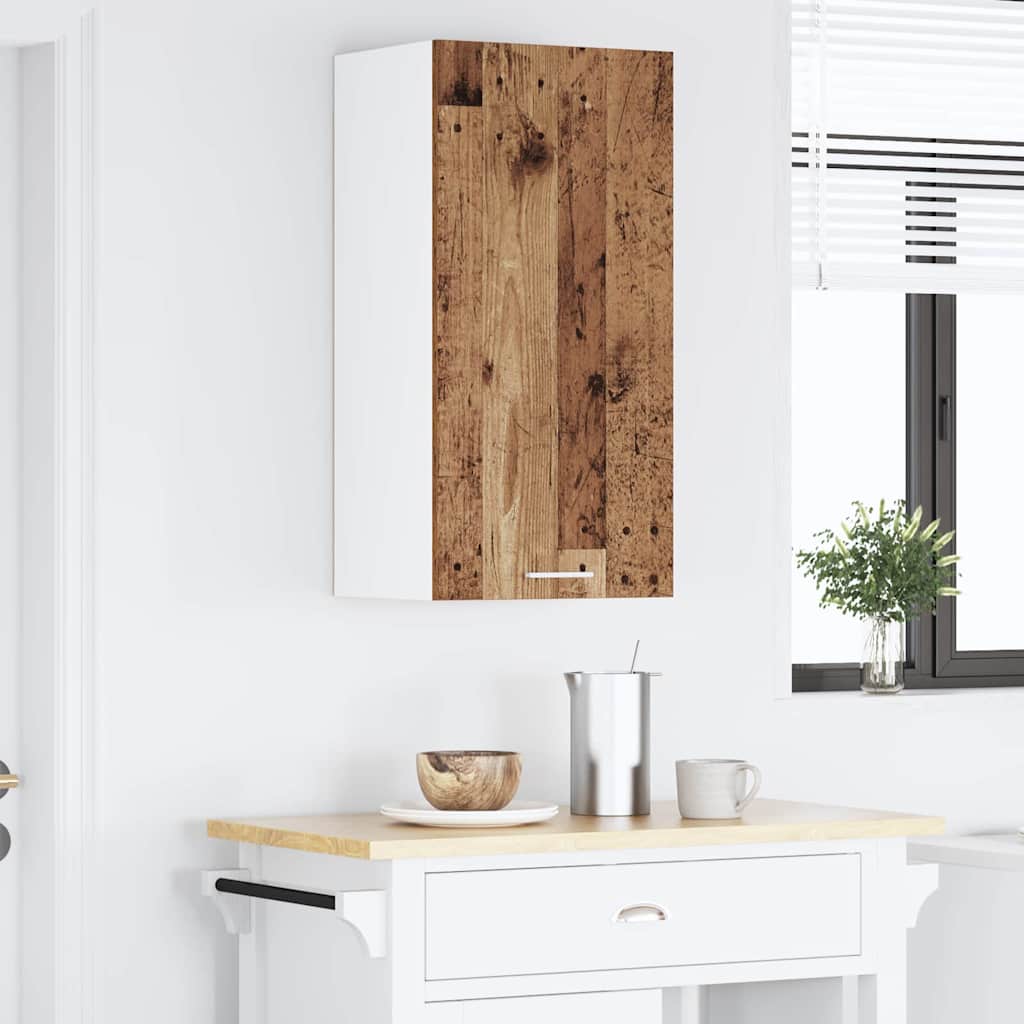 Hængeskab Gammelt træ og Hvid 40 x 31 x 80 cm Konstrueret træ