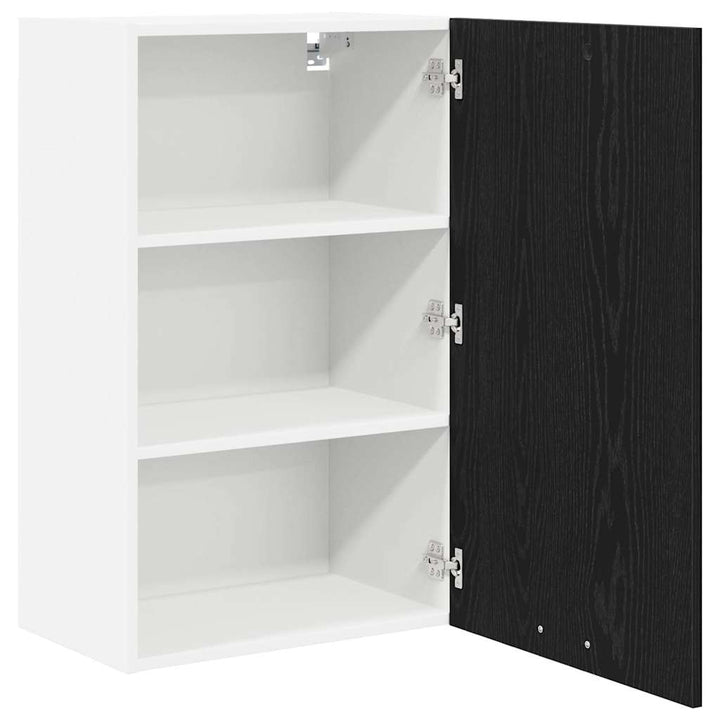 Hængeskab Sort Eg og Hvid 50 x 31 x 80 cm Konstrueret træ