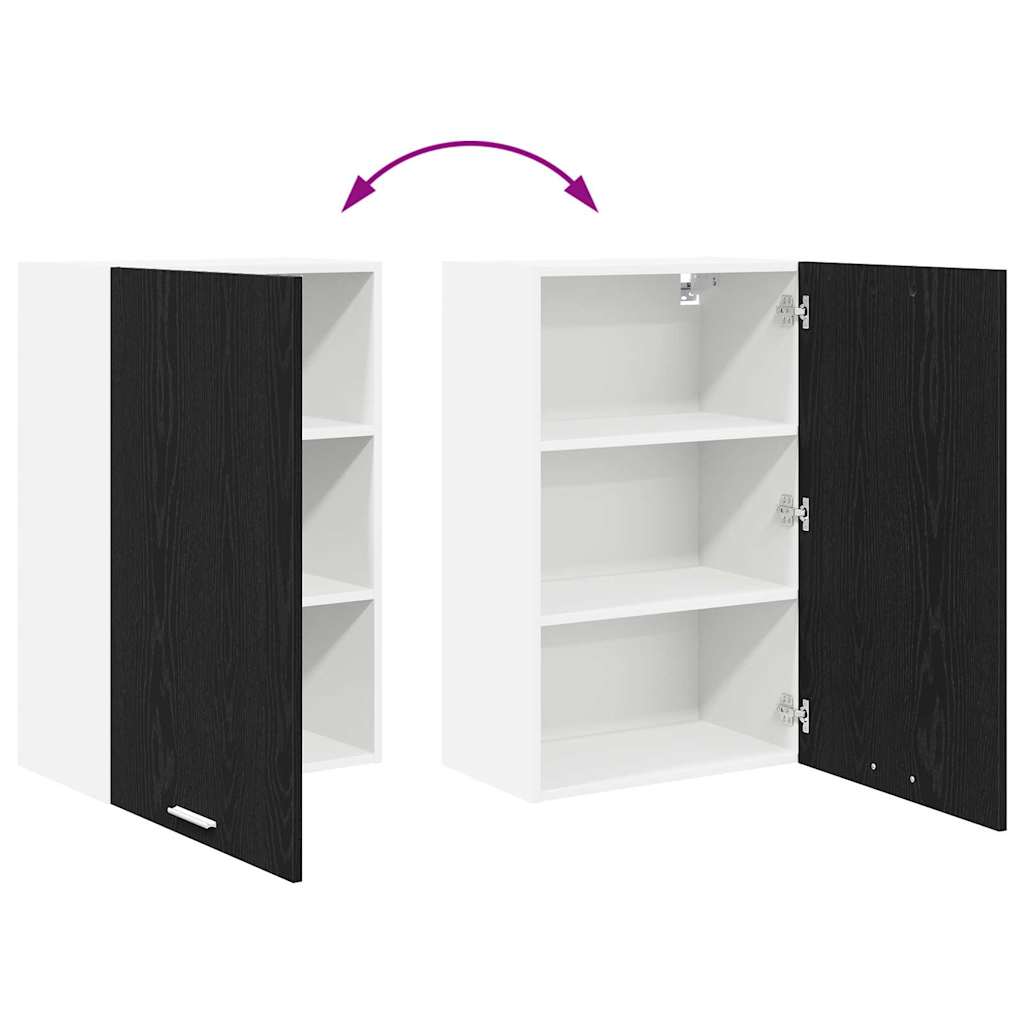 Hængeskab Sort Eg og Hvid 50 x 31 x 80 cm Konstrueret træ