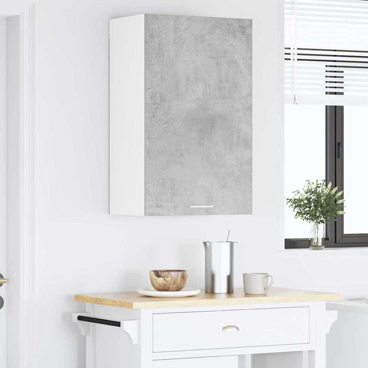 Hængeskab Beton grå og hvid 50 x 31 x 80 cm Konstrueret træ