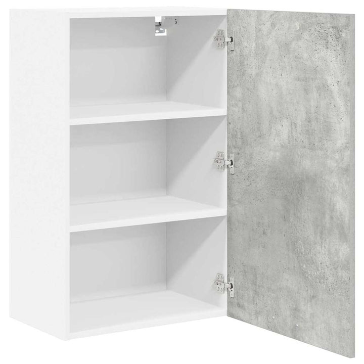 Hængeskab Beton grå og hvid 50 x 31 x 80 cm Konstrueret træ