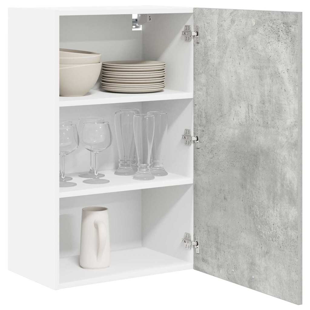 Hængeskab Beton grå og hvid 50 x 31 x 80 cm Konstrueret træ