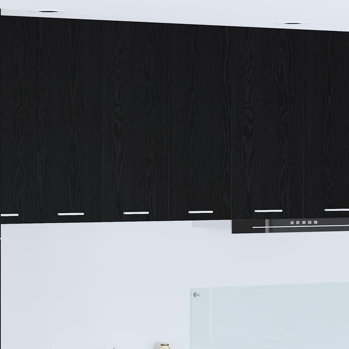 Hængeskab med dør Sort eg 60 x 31 x 80 cm Konstrueret træ
