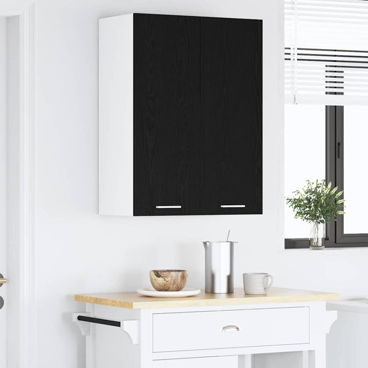 Hængeskab med dør Sort eg 60 x 31 x 80 cm Konstrueret træ