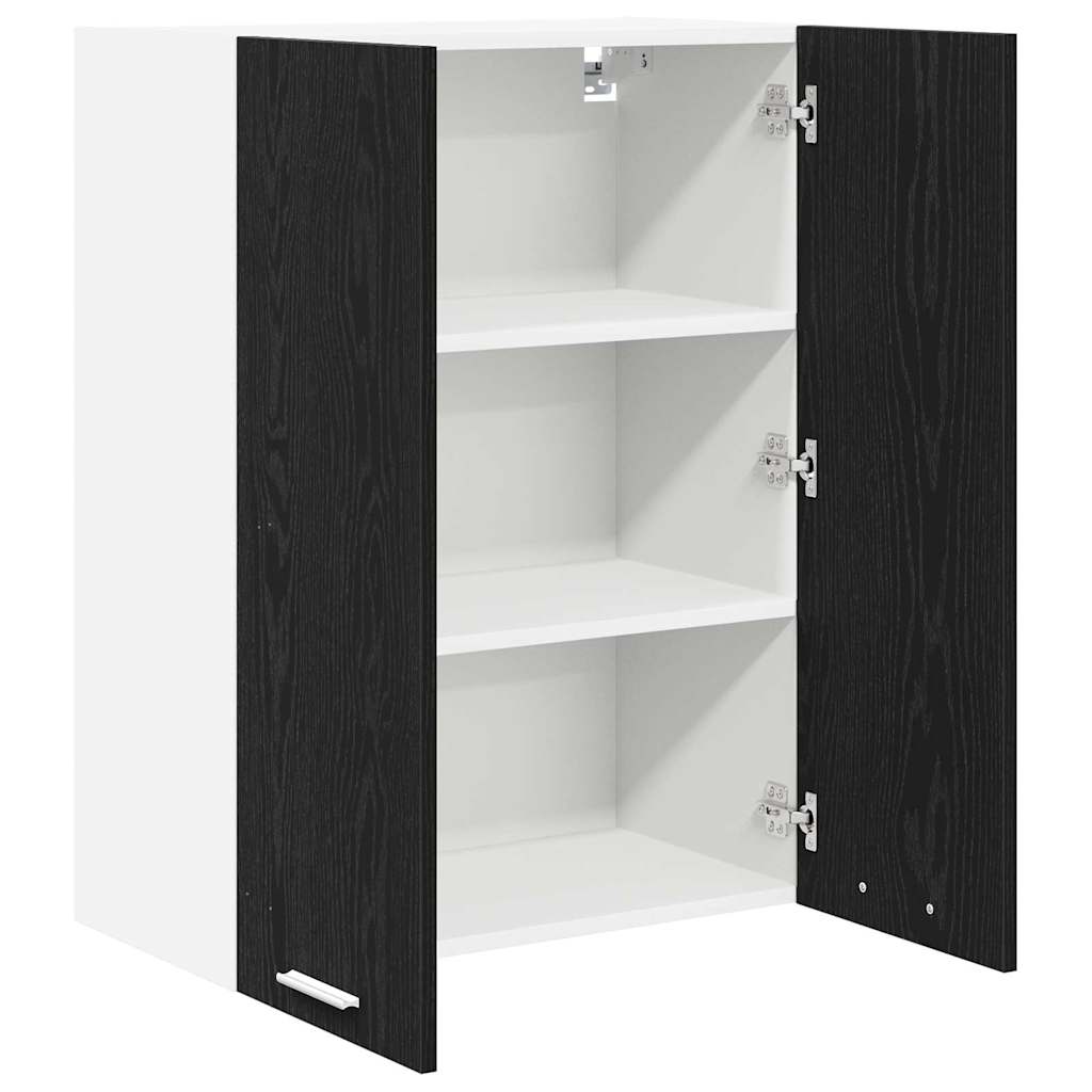 Hængeskab med dør Sort eg 60 x 31 x 80 cm Konstrueret træ