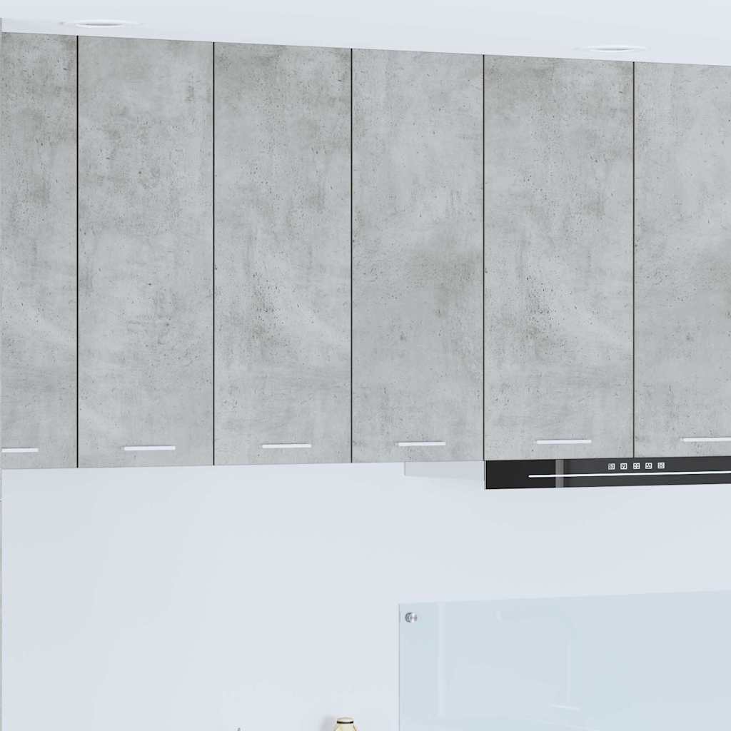 Hængeskab med dør Beton Grå 60 x 31 x 80 cm Konstrueret træ