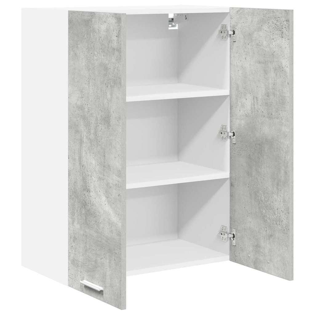 Hængeskab med dør Beton Grå 60 x 31 x 80 cm Konstrueret træ