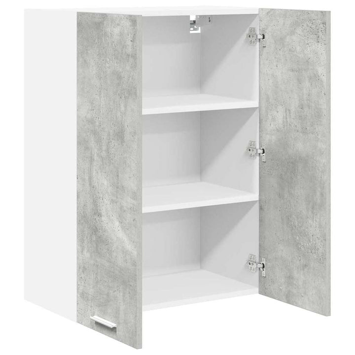 Hængeskab med dør Beton Grå 60 x 31 x 80 cm Konstrueret træ