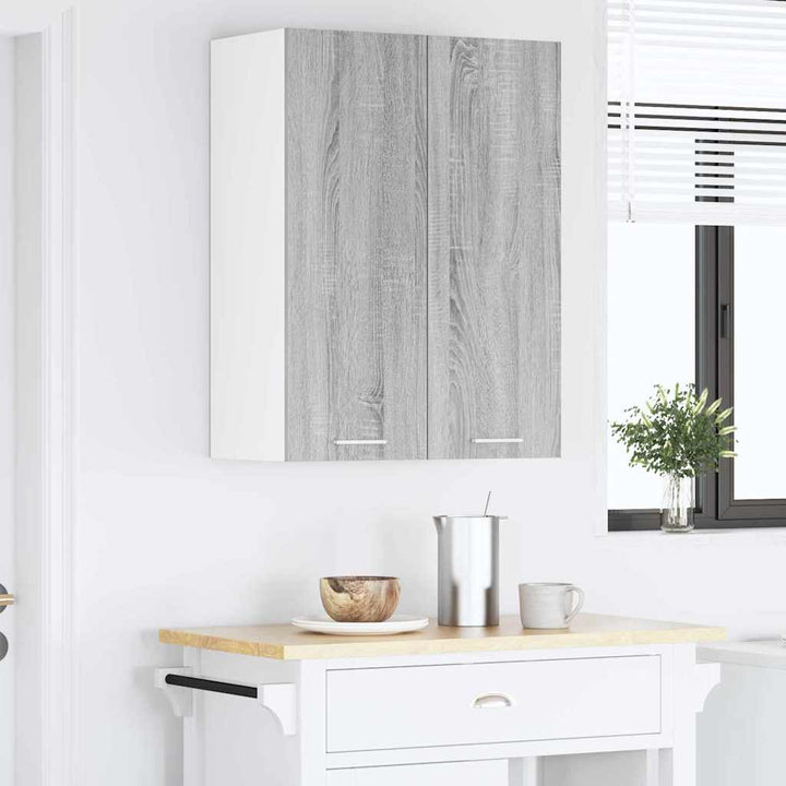 Hængeskab med dør Grå Sonoma 60 x 31 x 80 cm Konstrueret træ