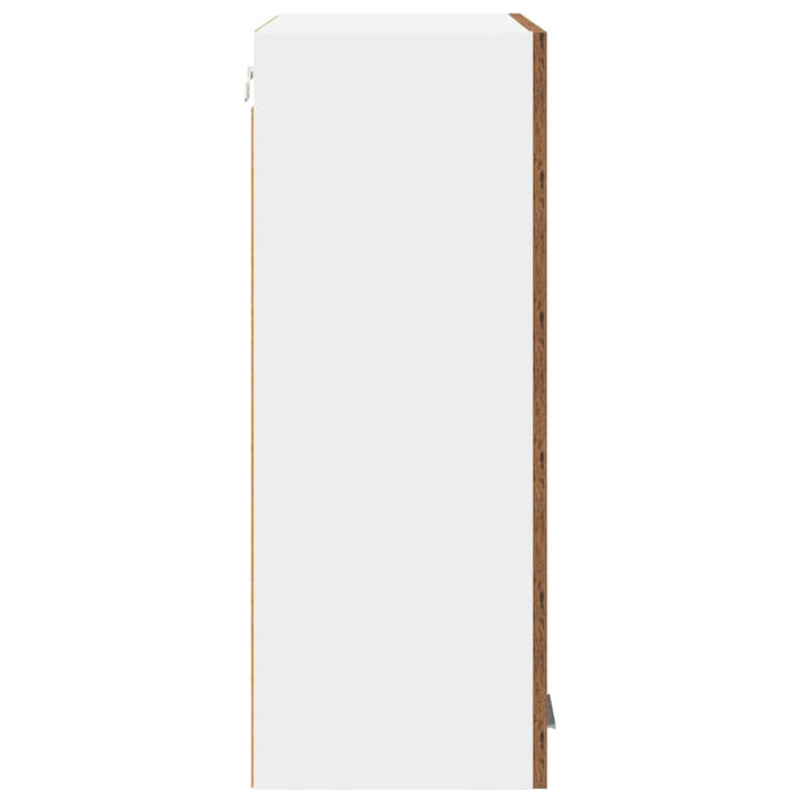 Hængeskab med dør Gammelt træ 60 x 31 x 80 cm Konstrueret træ