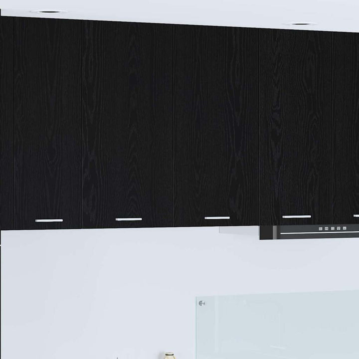 Hængeskab med dør Sort eg 80 x 31 x 80 cm Konstrueret træ