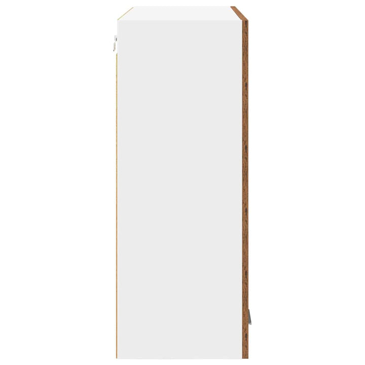 Hængeskab med dør Gammelt træ 80 x 31 x 80 cm Konstrueret træ
