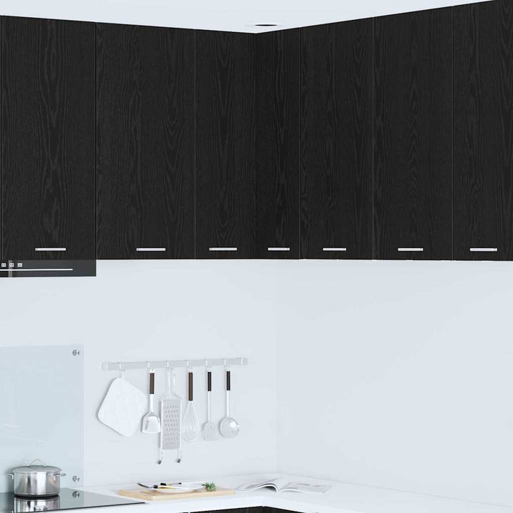 Hængeskab Sort Eg og Hvid 57 x 57 x 80 cm Konstrueret træ