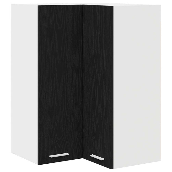 Hængeskab Sort Eg og Hvid 57 x 57 x 80 cm Konstrueret træ