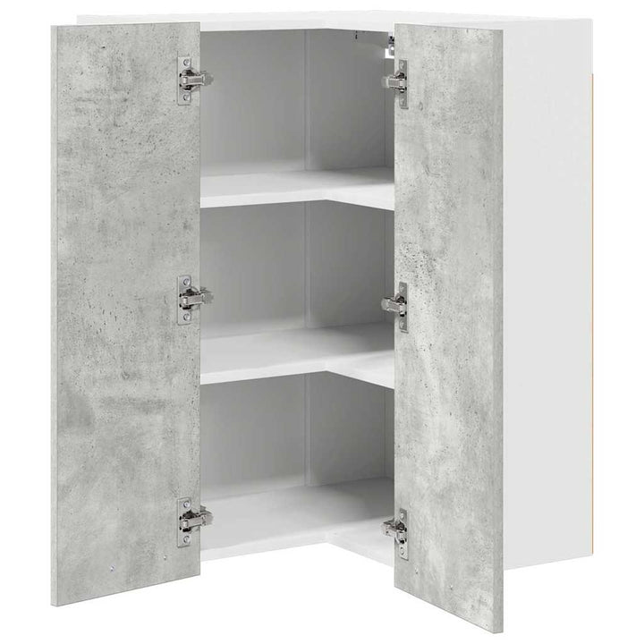 Hængeskab Beton grå og hvid 57 x 57 x 80 cm Konstrueret træ