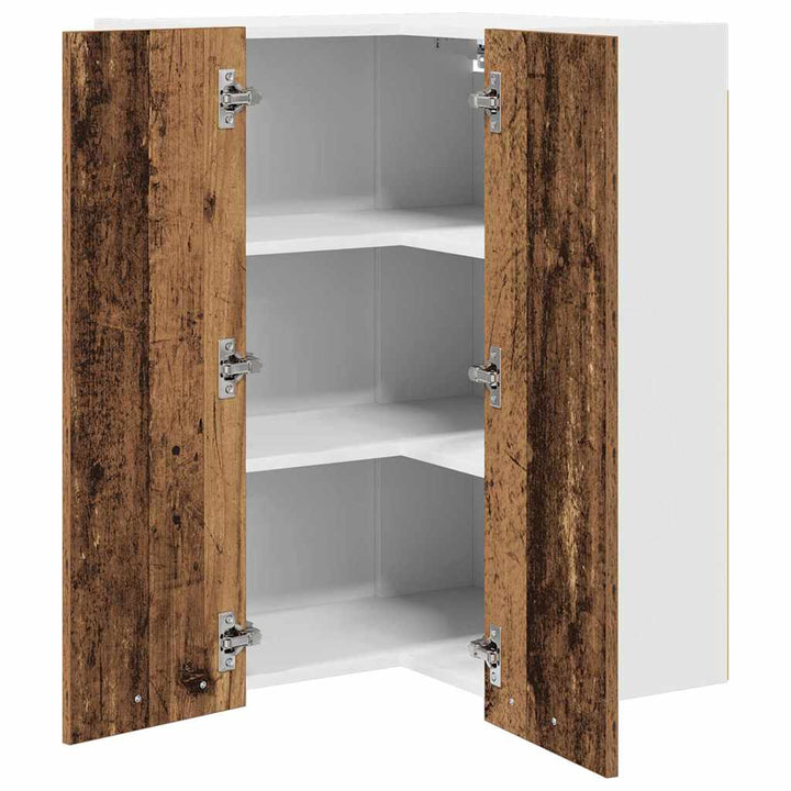 Hængeskab Gammelt træ og Hvid 57 x 57 x 80 cm Konstrueret træ