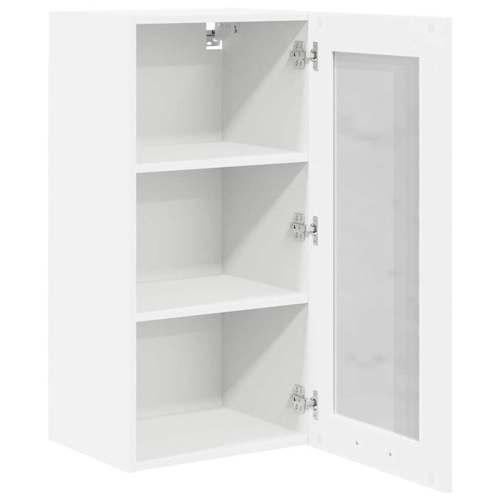 Hængeskab med dør 2 pcs Hvid 40 x 31 x 80 cm Konstrueret træ