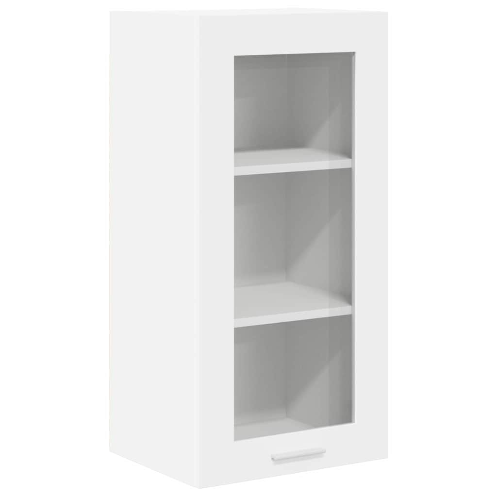 Hængeskab med dør 2 pcs Hvid 40 x 31 x 80 cm Konstrueret træ