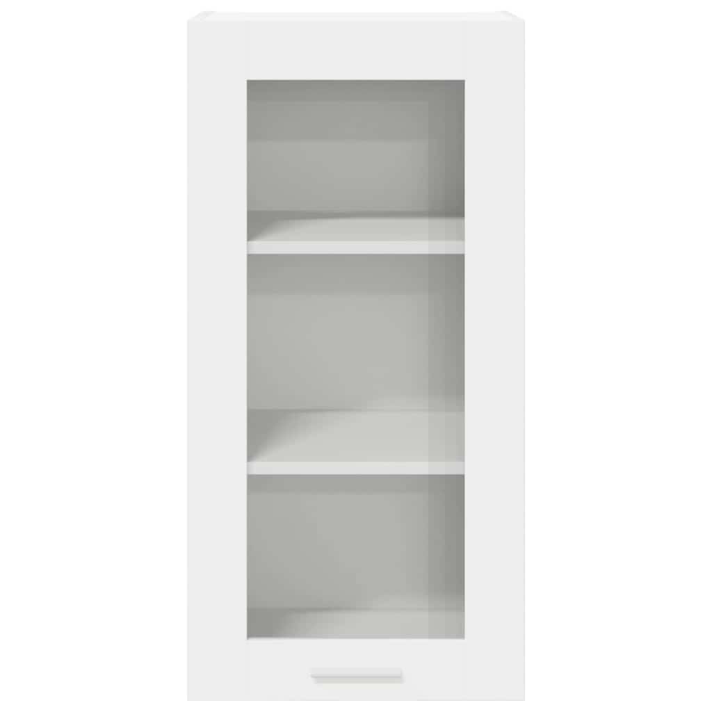 Hængeskab med dør 2 pcs Hvid 40 x 31 x 80 cm Konstrueret træ